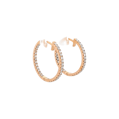 1.02ct G VS rose gold hoops