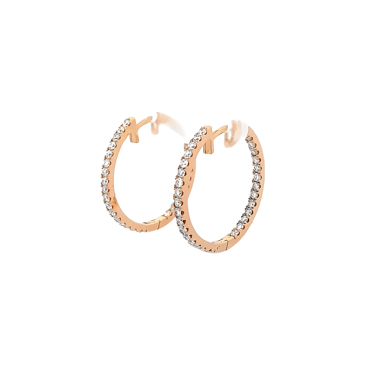 1.02ct G VS rose gold hoops