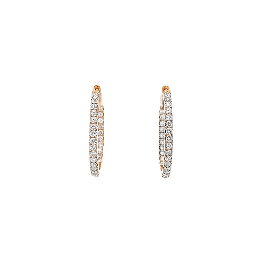 1.02ct G VS rose gold hoops