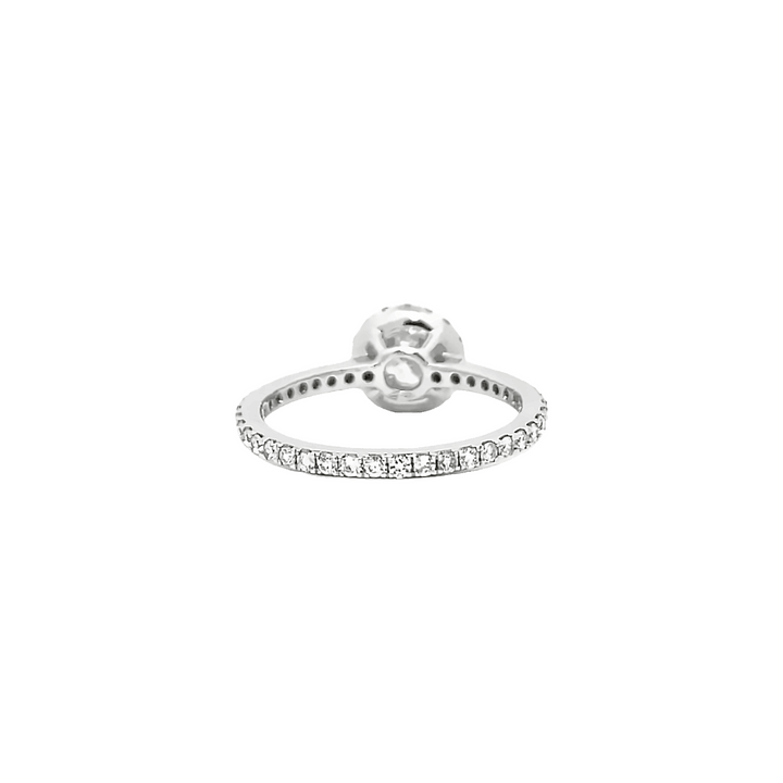 0.47ct H Si2 round cut halo engagement ring
