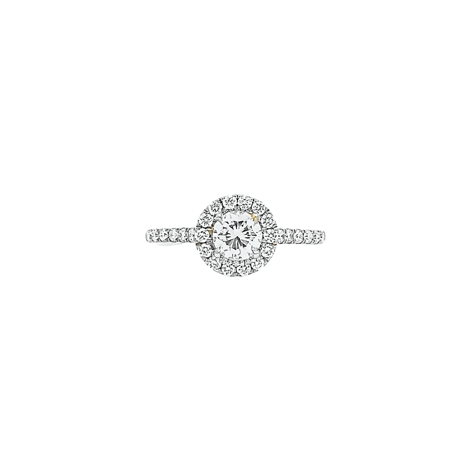 0.45ct G VS diamond halo engagement ring