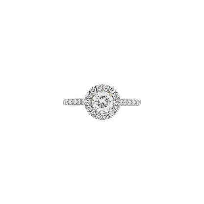 0.45ct G VS diamond halo engagement ring