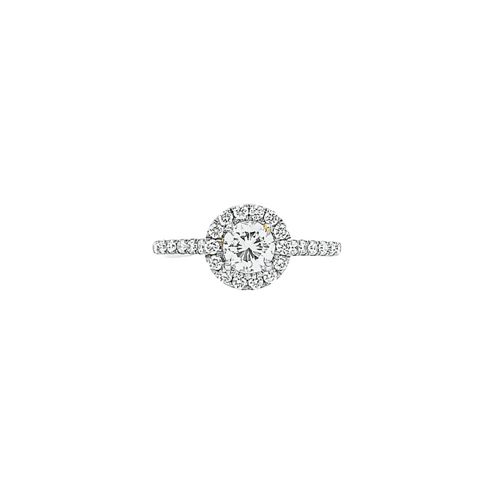 0.45ct G VS diamond halo engagement ring