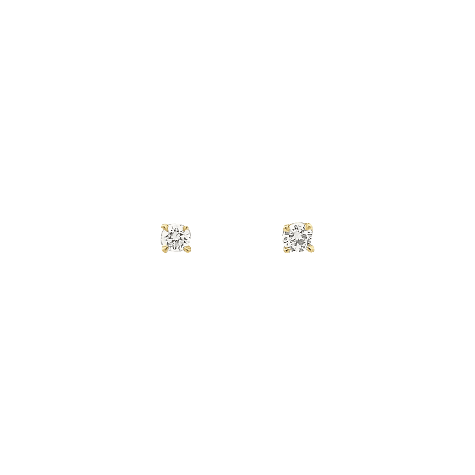 0.49ct G Si1 Round cut yellow earrings