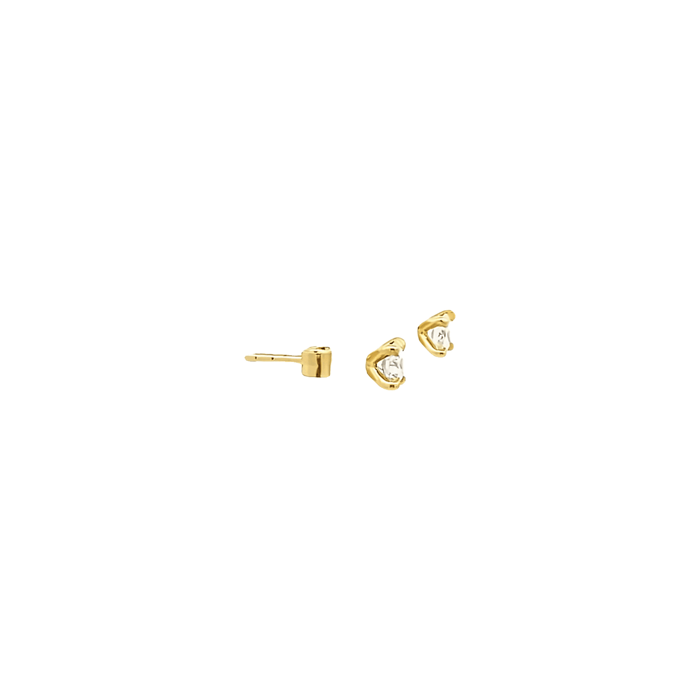 0.49ct G Si1 Round cut yellow earrings