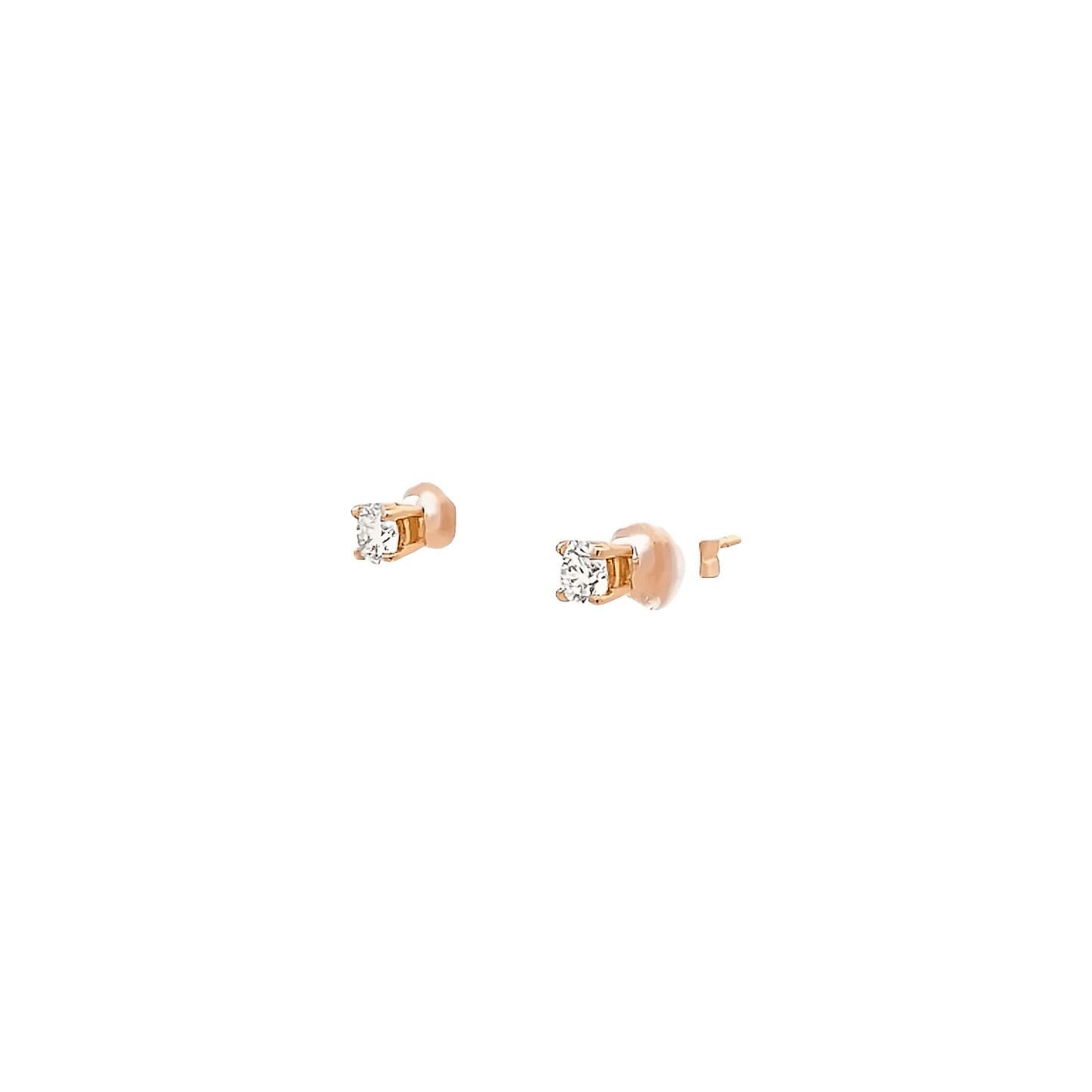 0.42ct G VS Rose gold earrings