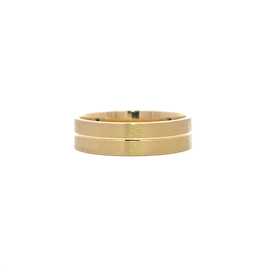 Yellow gold plain band