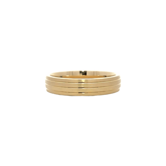 Yellow gold plain band