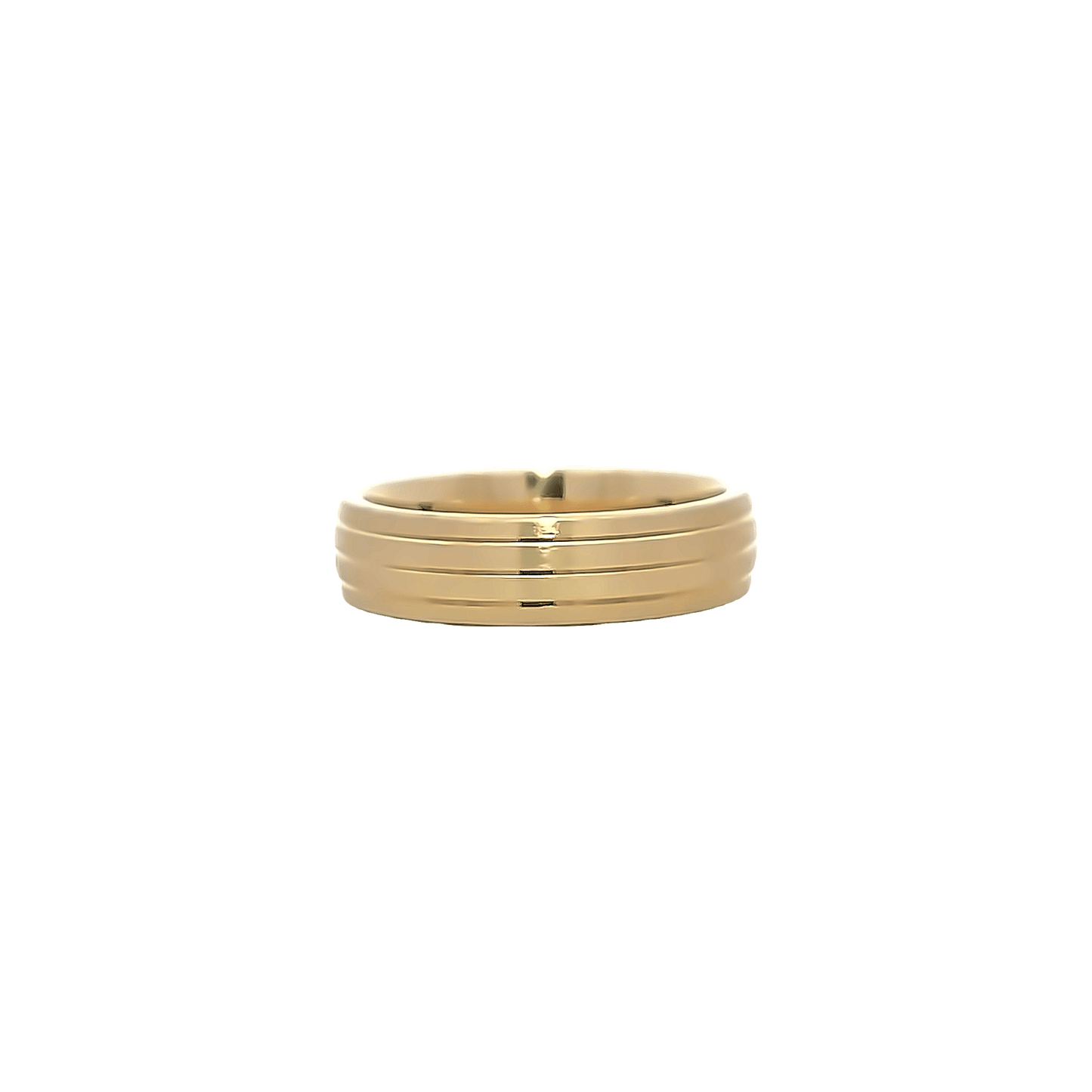 Yellow gold diamond band