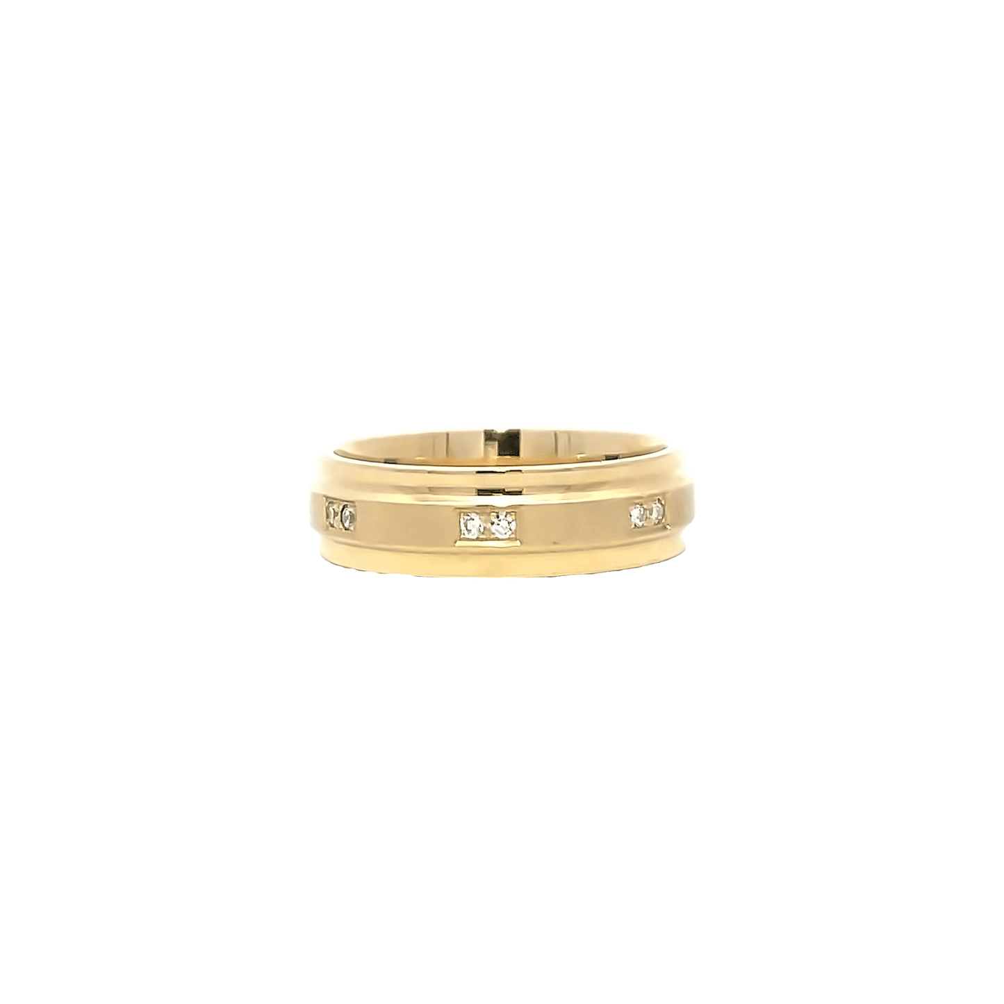 Yellow gold diamond band