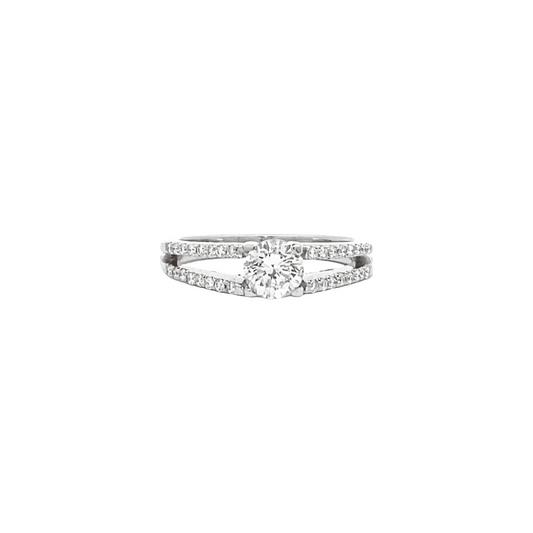 0.60ct G Si2 double band engagement ring