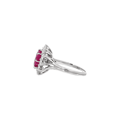 2.60ct Oval Ruby engagement ring