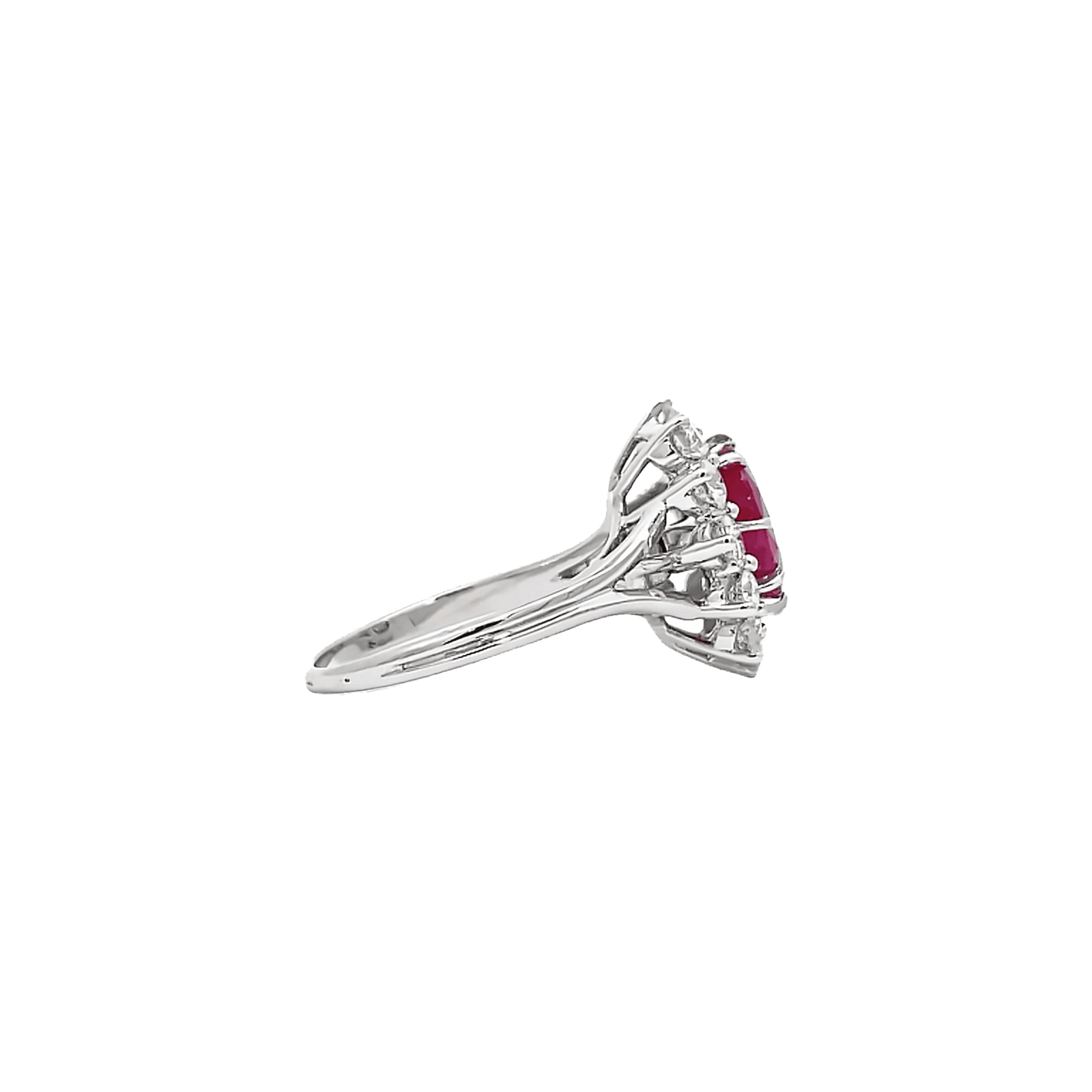 2.60ct Oval Ruby engagement ring