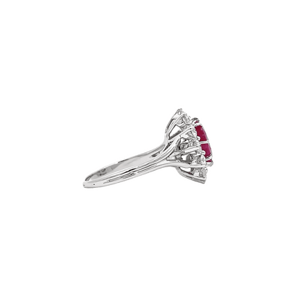 2.60ct Oval Ruby engagement ring