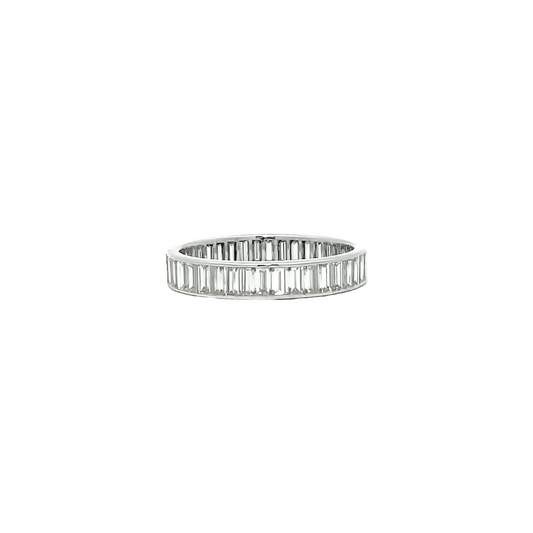 0.86ct H VS Emerald cut eternity ring