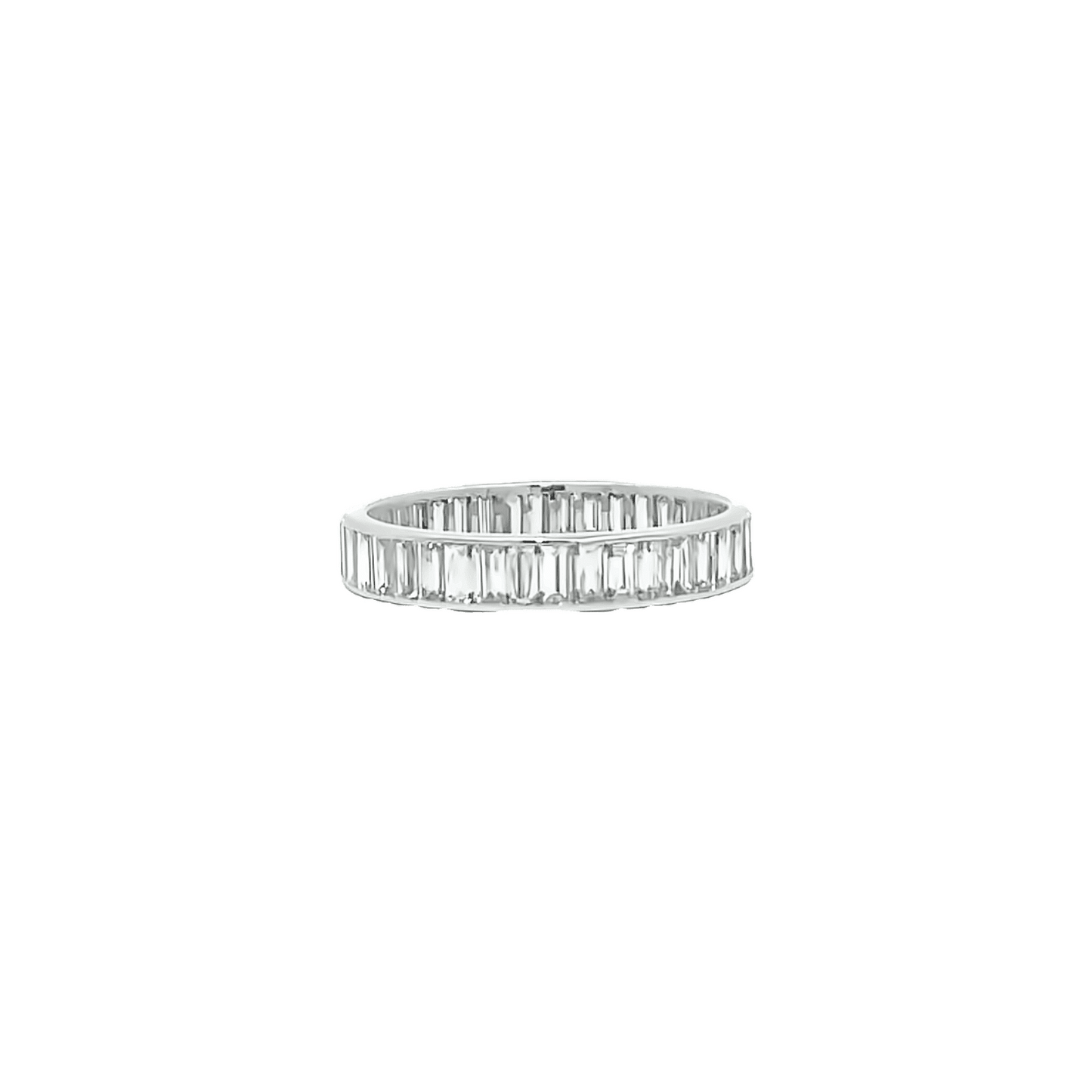 0.86ct H VS Emerald cut eternity ring