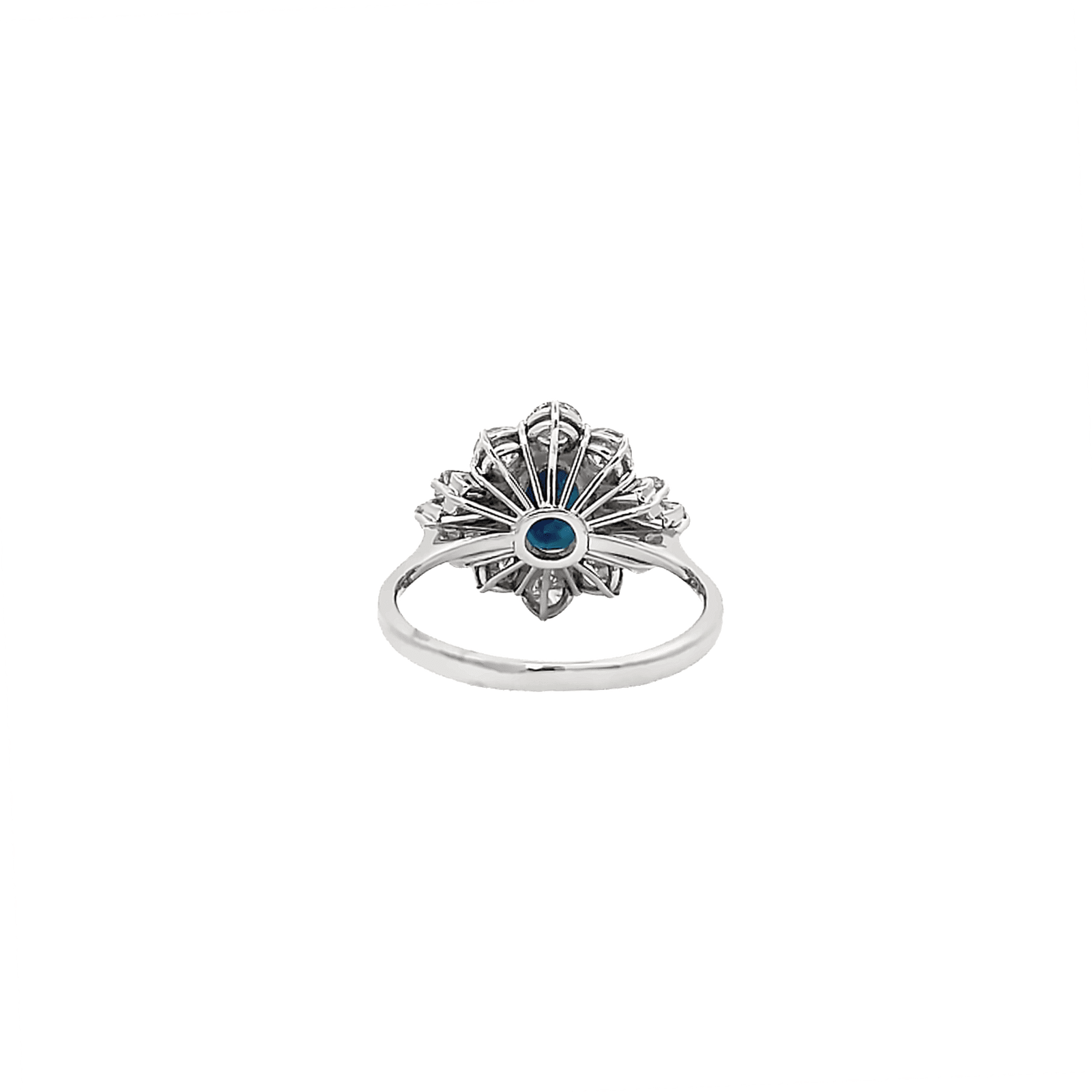 2.18ct Oval Blue sapphire Engagement ring