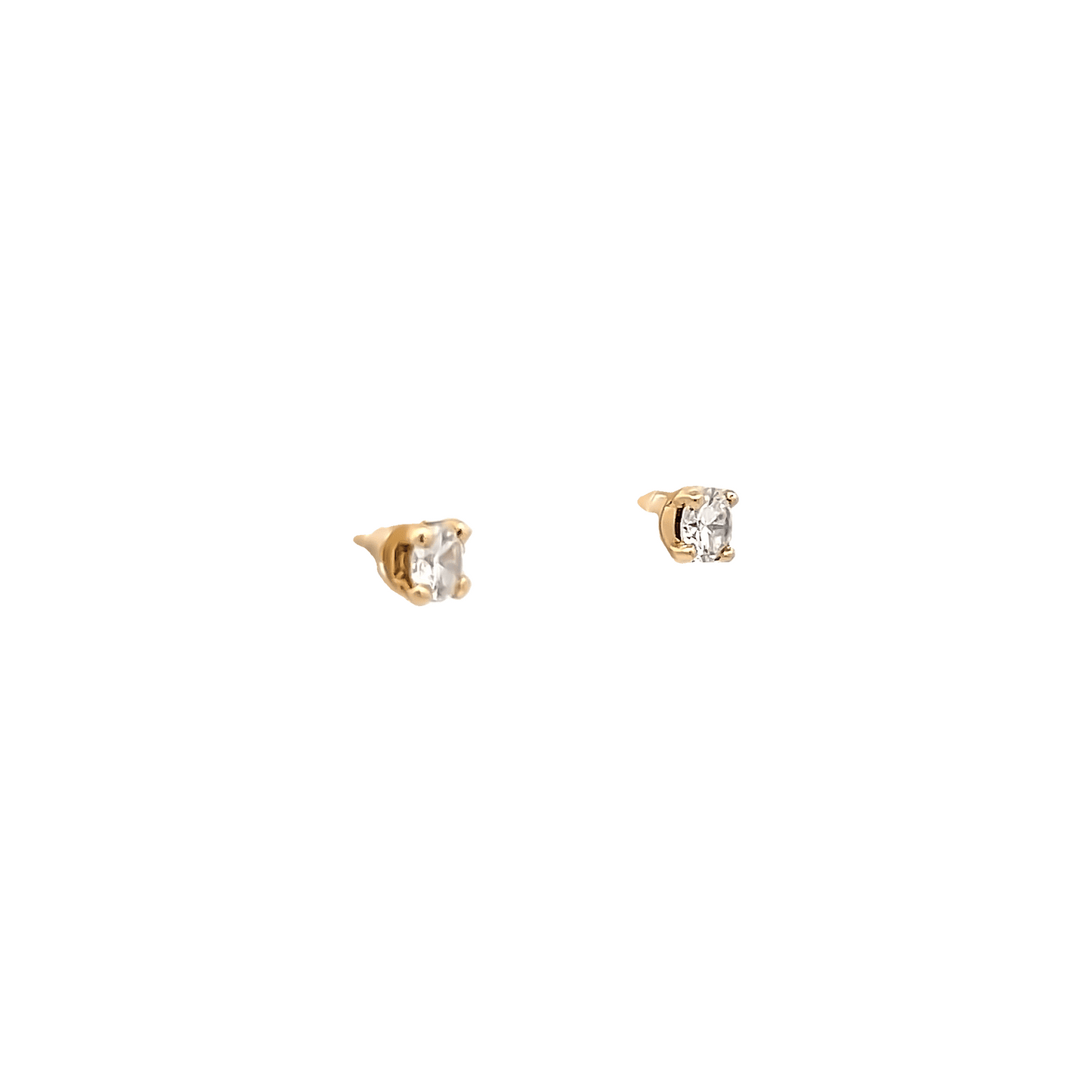 0.22ct Yellow gold diamond earrings