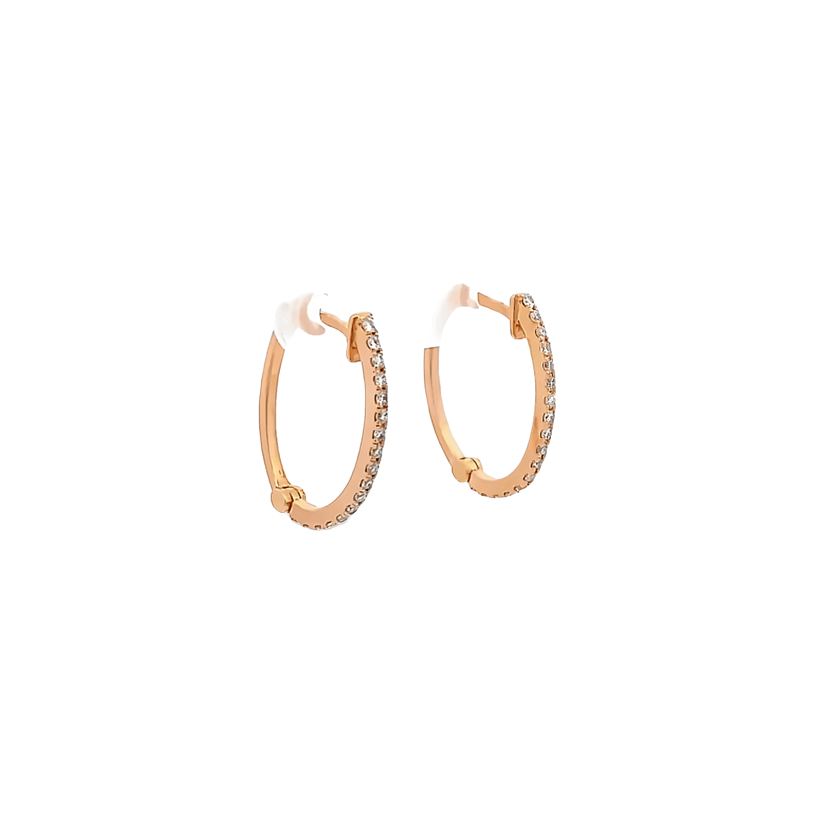 0.33ct H VS rose gold hoops