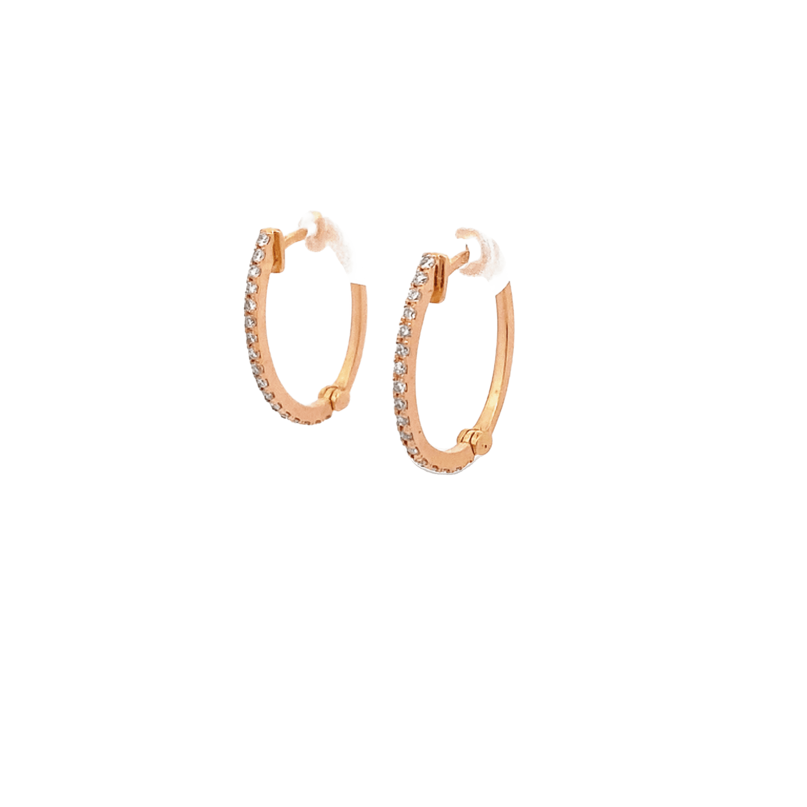 0.33ct H VS rose gold hoops