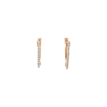 0.33ct H VS rose gold hoops