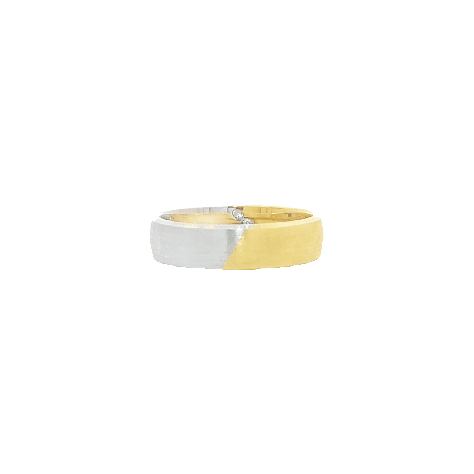 Bicolor gold diamond ring