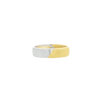 Bicolor gold diamond ring