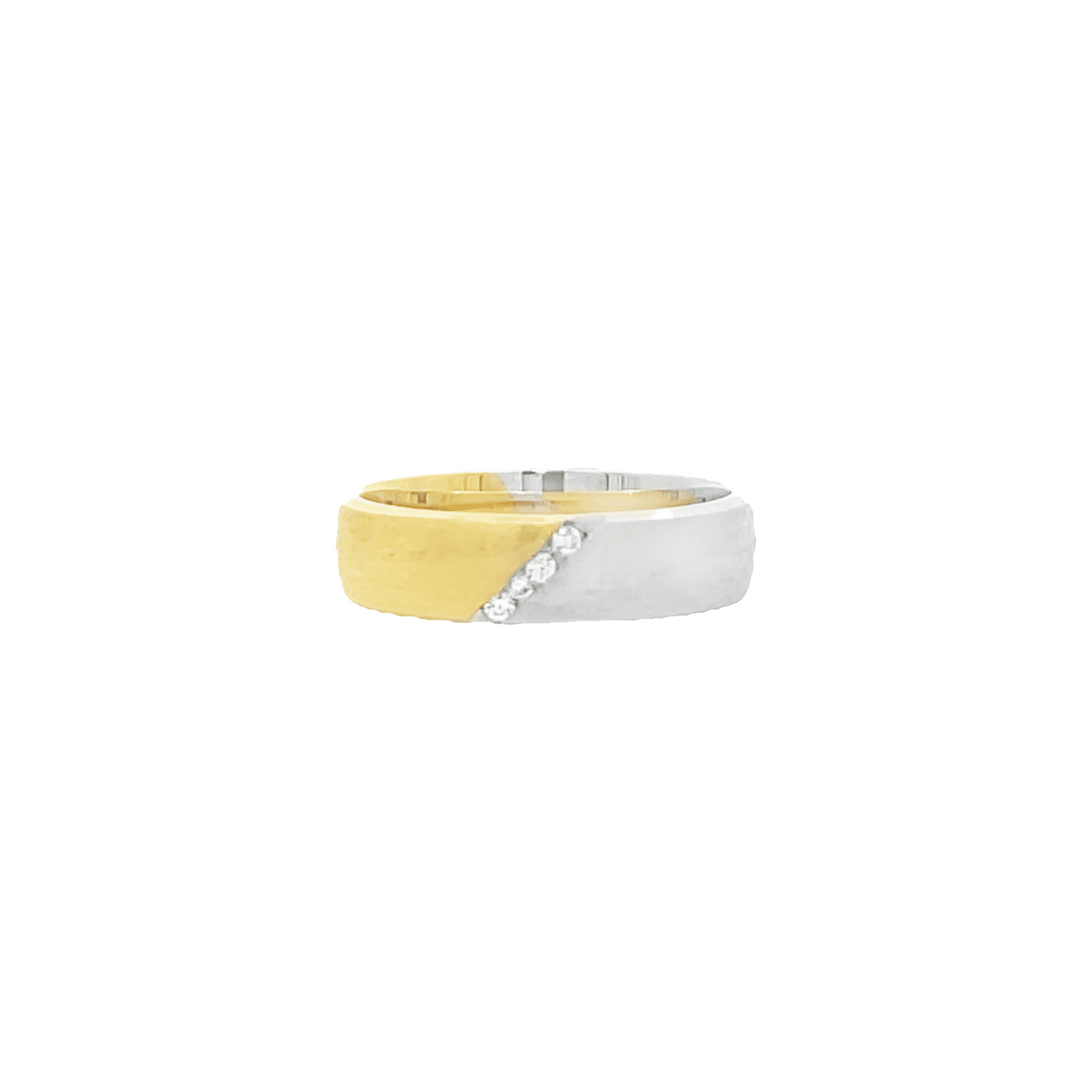 Bicolor gold diamond ring