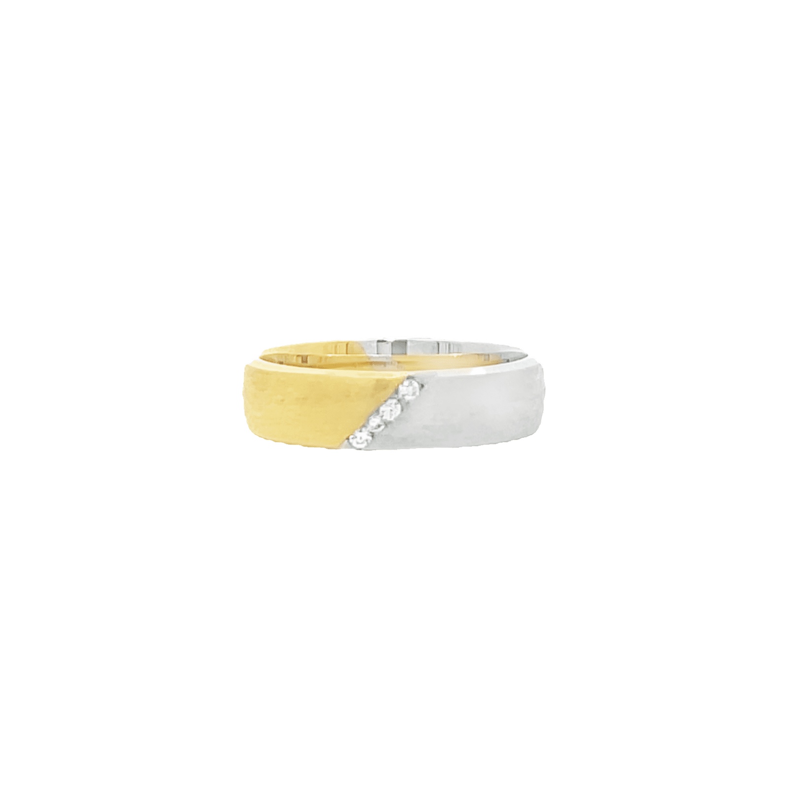 Bicolor gold diamond ring