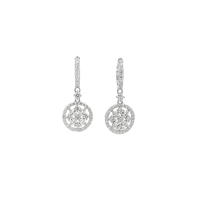 Marquise Flower earrings circle design