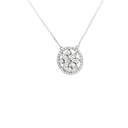 Pendant Marquise flower circle