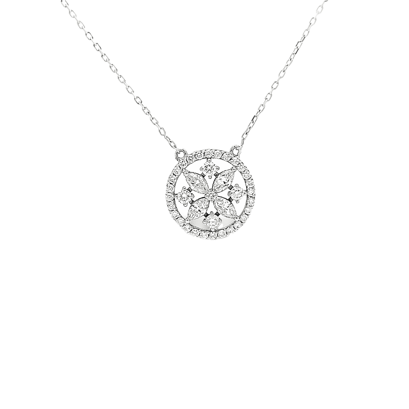 Pendant Marquise flower circle