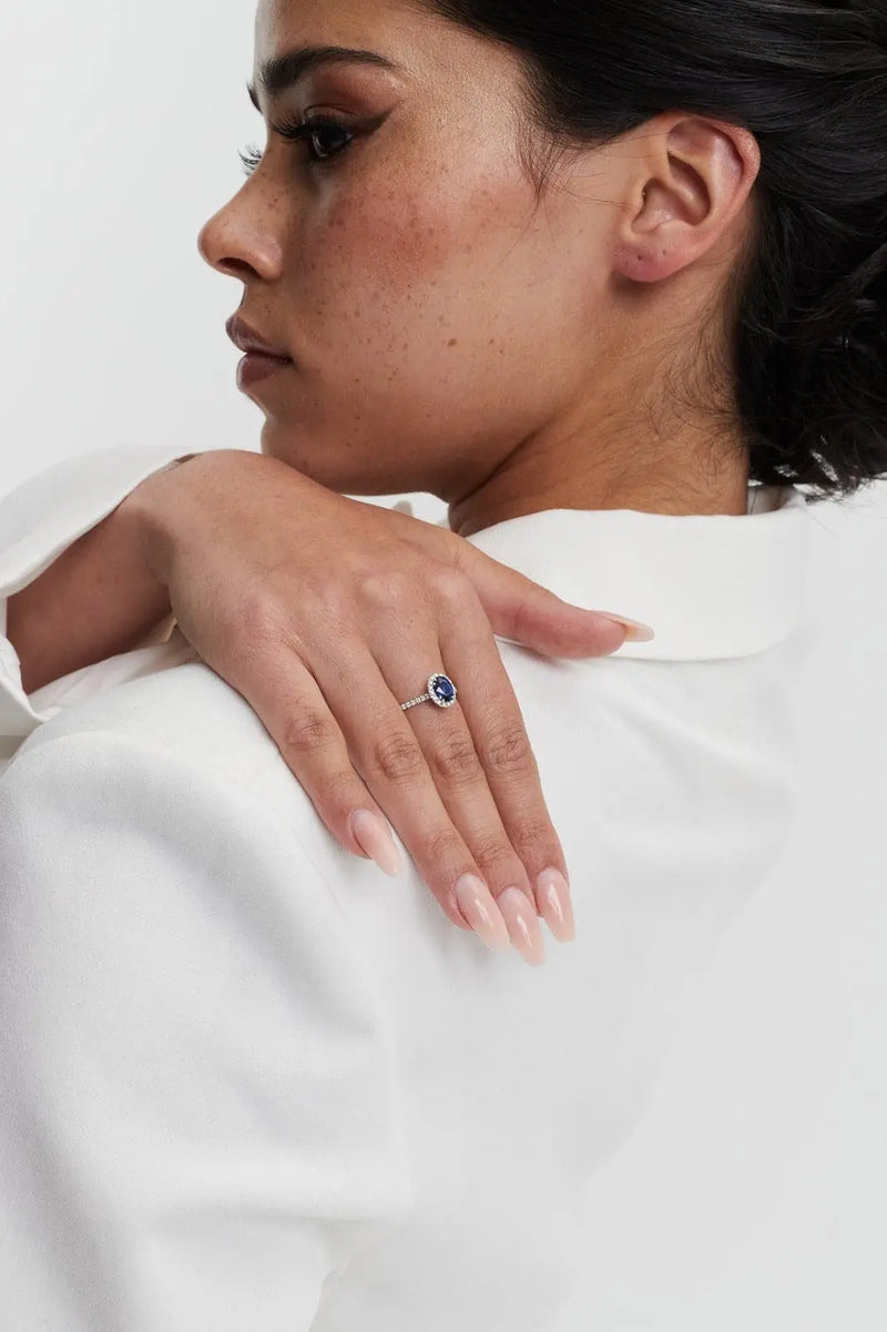 Blue Sapphire Engagement Ring