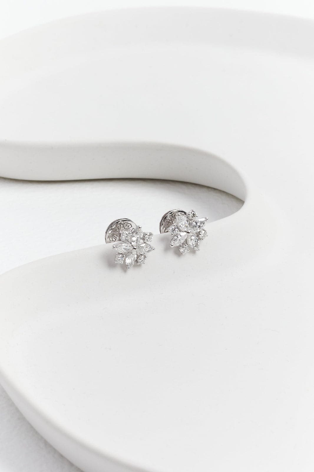 Flower Marquise Studs