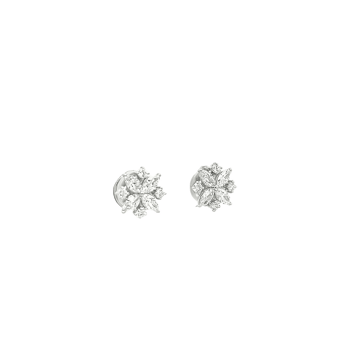 Flower Marquise Studs