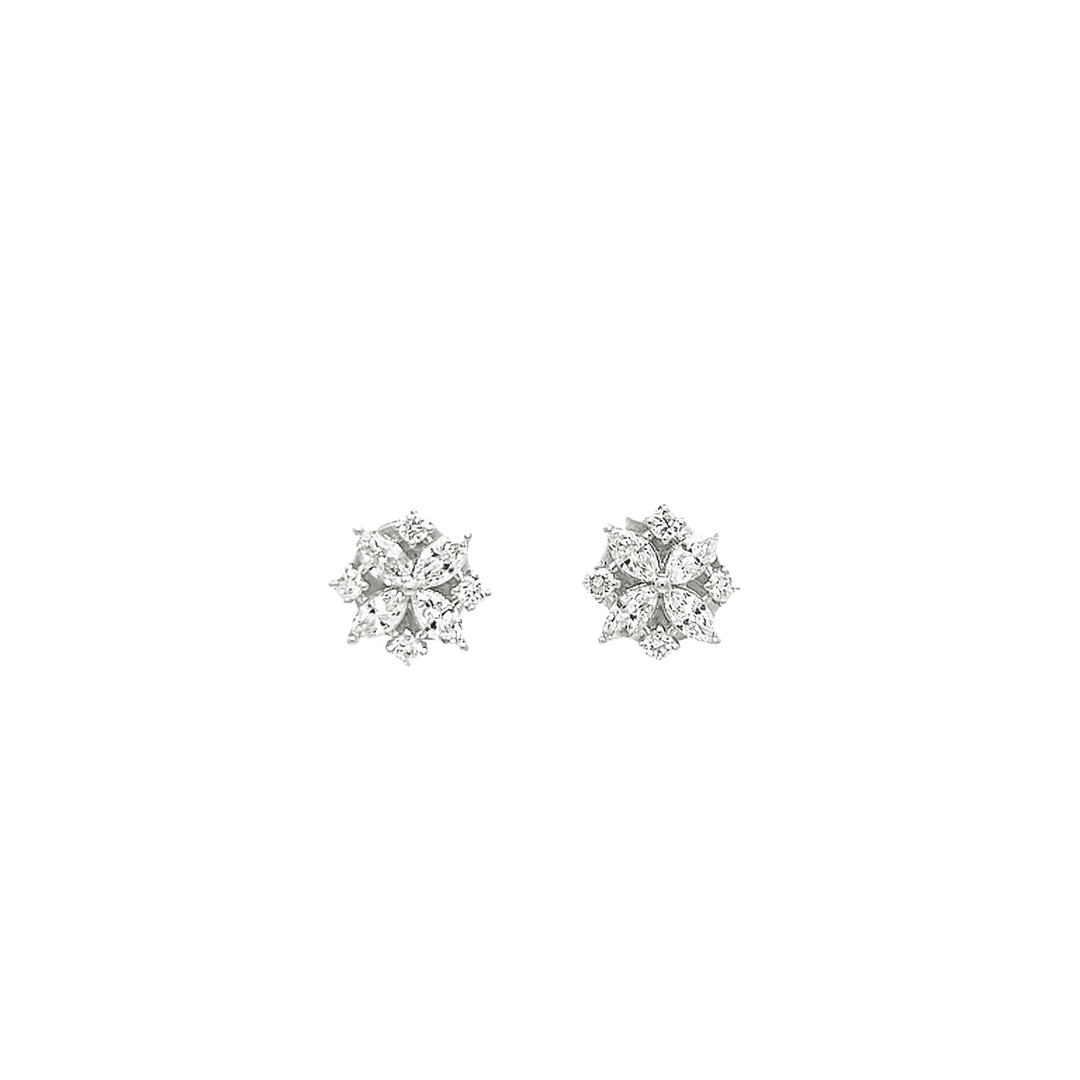 Flower Marquise Studs
