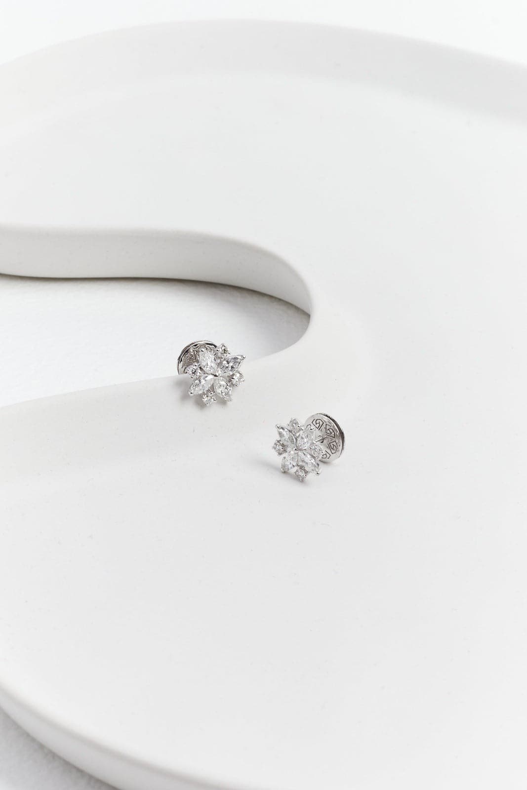 Flower Marquise Studs