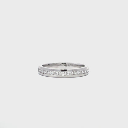 0.39ct F VS Channel set eternity ring